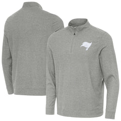 Tampa Bay Buccaneers Antigua Subtle Quarter-Zip Jacket - Heather Gray Jackets