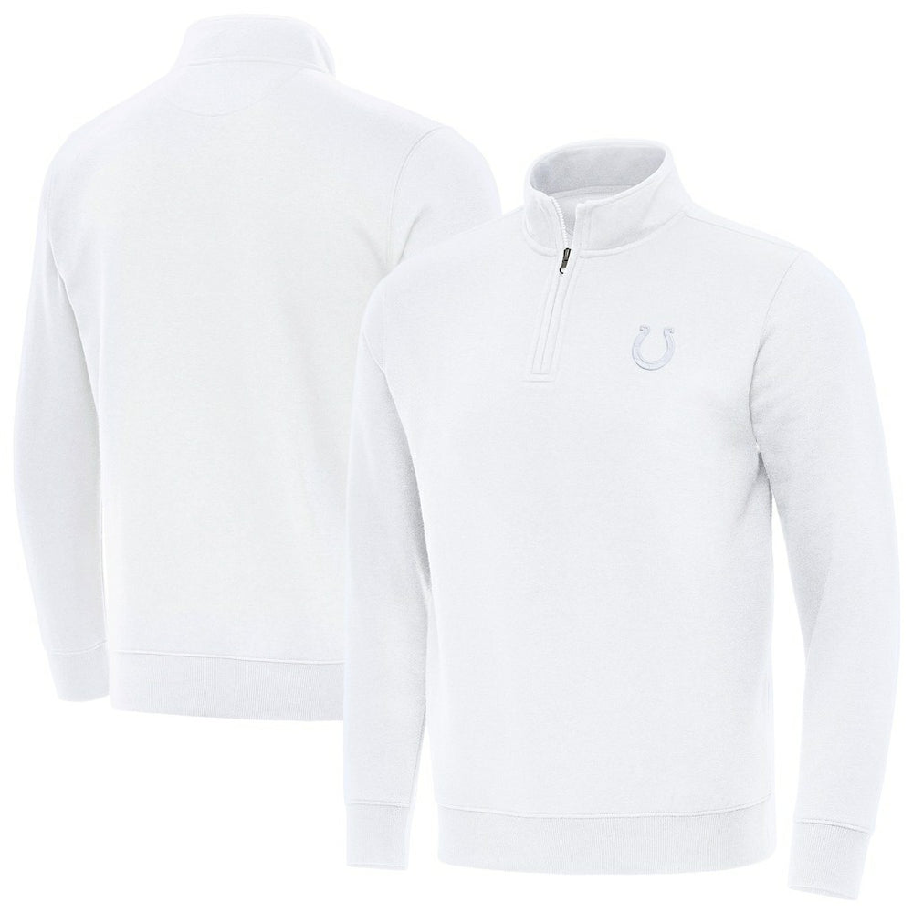Indianapolis Colts Antigua Victory Quarter-Zip Top - White Tops