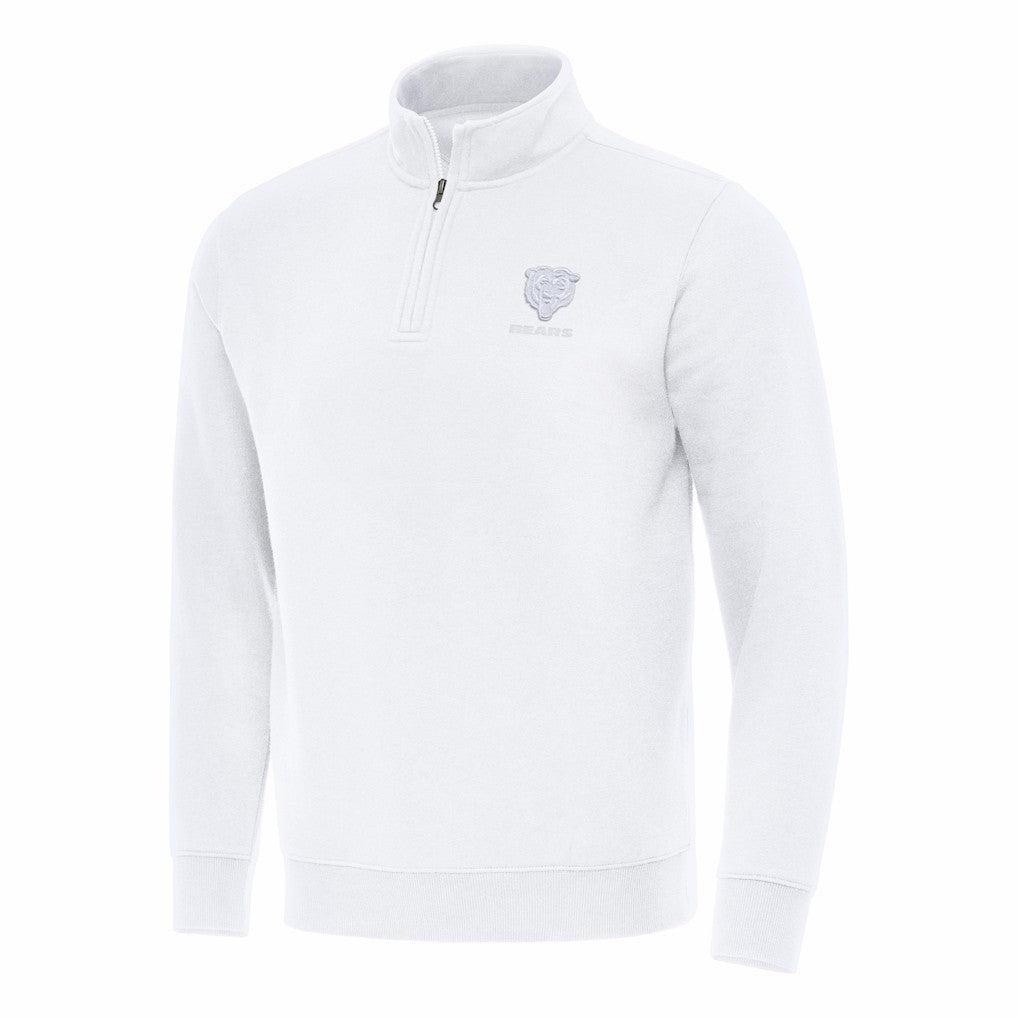 Chicago Bears Antigua Victory Quarter-Zip Top - White Tops