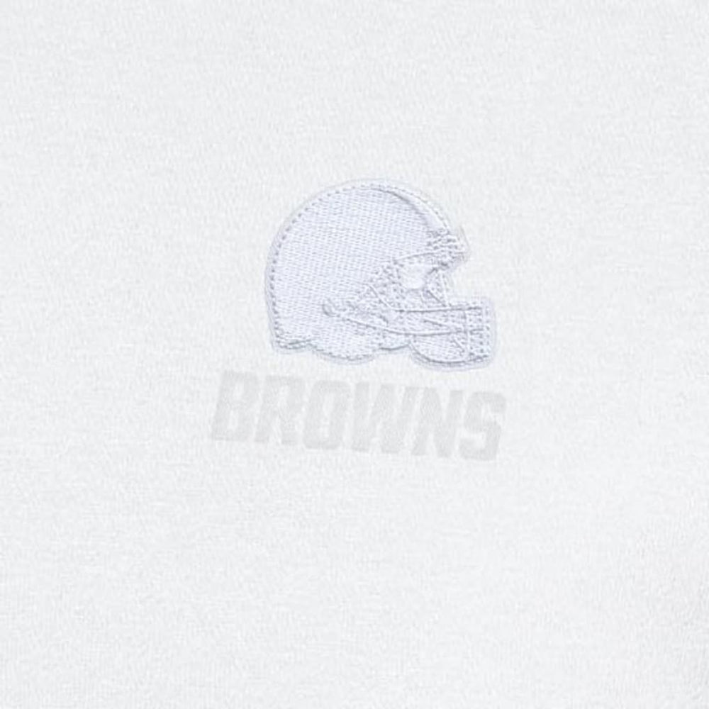 Cleveland Browns Antigua Victory Quarter-Zip Top - White Tops