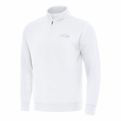 Seattle Seahawks Antigua Victory Quarter-Zip Top - White Tops