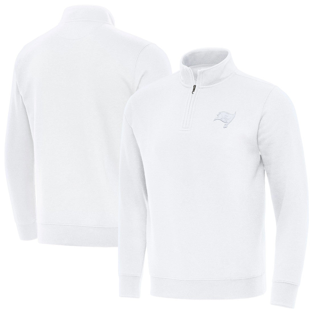 Tampa Bay Buccaneers Antigua Victory Quarter-Zip Top - White Tops