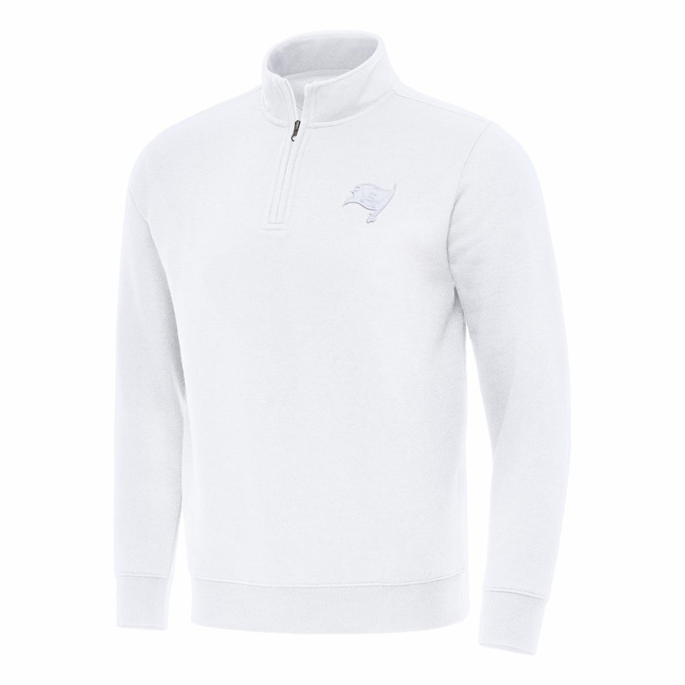 Tampa Bay Buccaneers Antigua Victory Quarter-Zip Top - White Tops