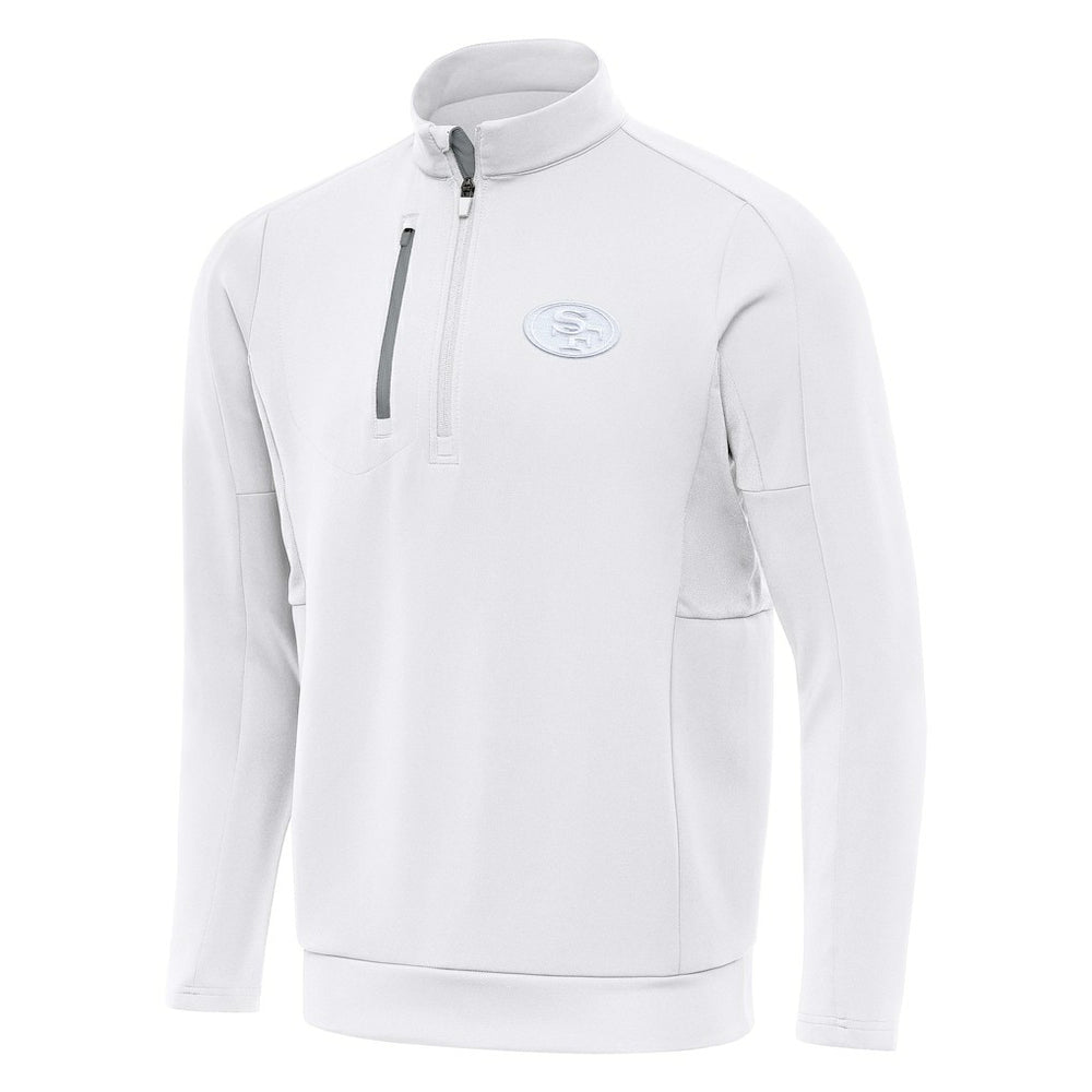 San Francisco 49ers Antigua Generation Quarter-Zip Top - White Tops