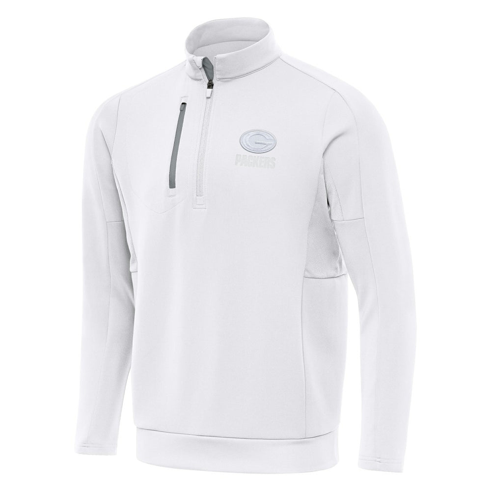 Green Bay Packers Antigua Generation Quarter-Zip Top - White Tops