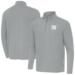 New York Giants Antigua Intent Quarter-Zip Top - Gray Tops