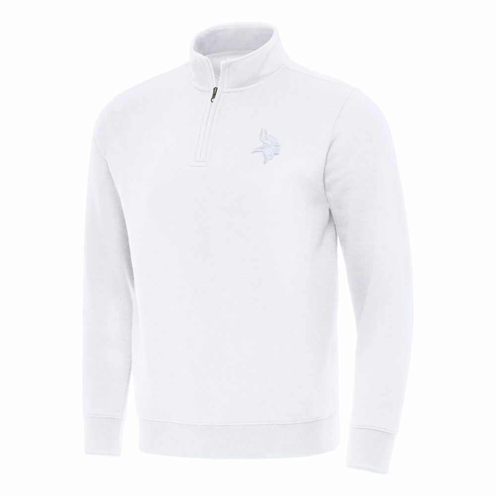 Minnesota Vikings Antigua Victory Quarter-Zip Top - White Tops