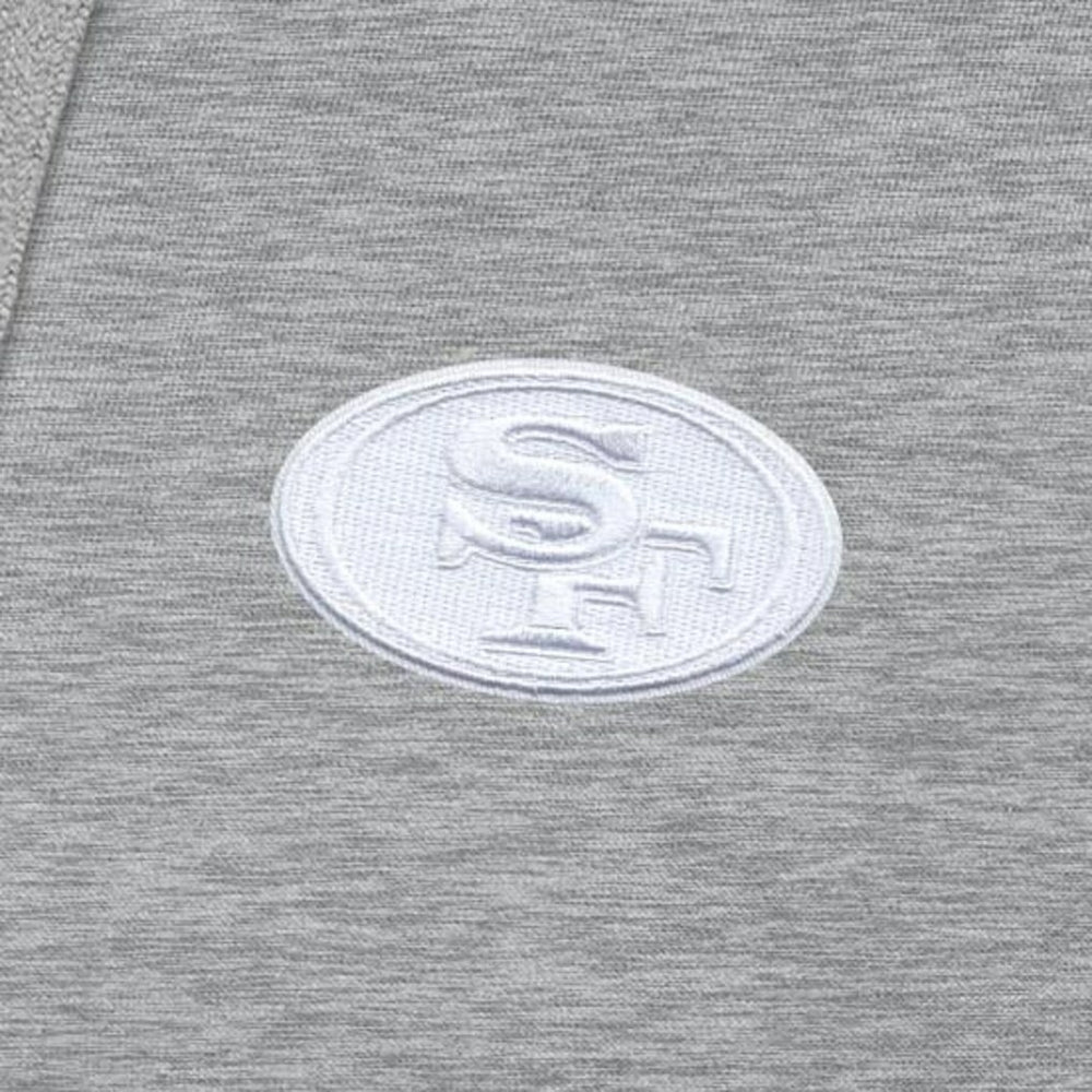 San Francisco 49ers Antigua Victory Pullover Hoodie - Heather Gray Hoodies