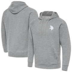 Minnesota Vikings Antigua Victory Pullover Hoodie - Heather Gray Hoodies