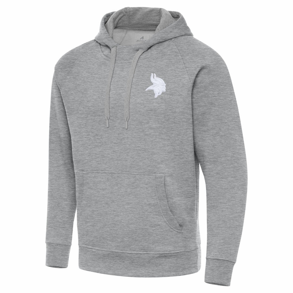 Minnesota Vikings Antigua Victory Pullover Hoodie - Heather Gray Hoodies