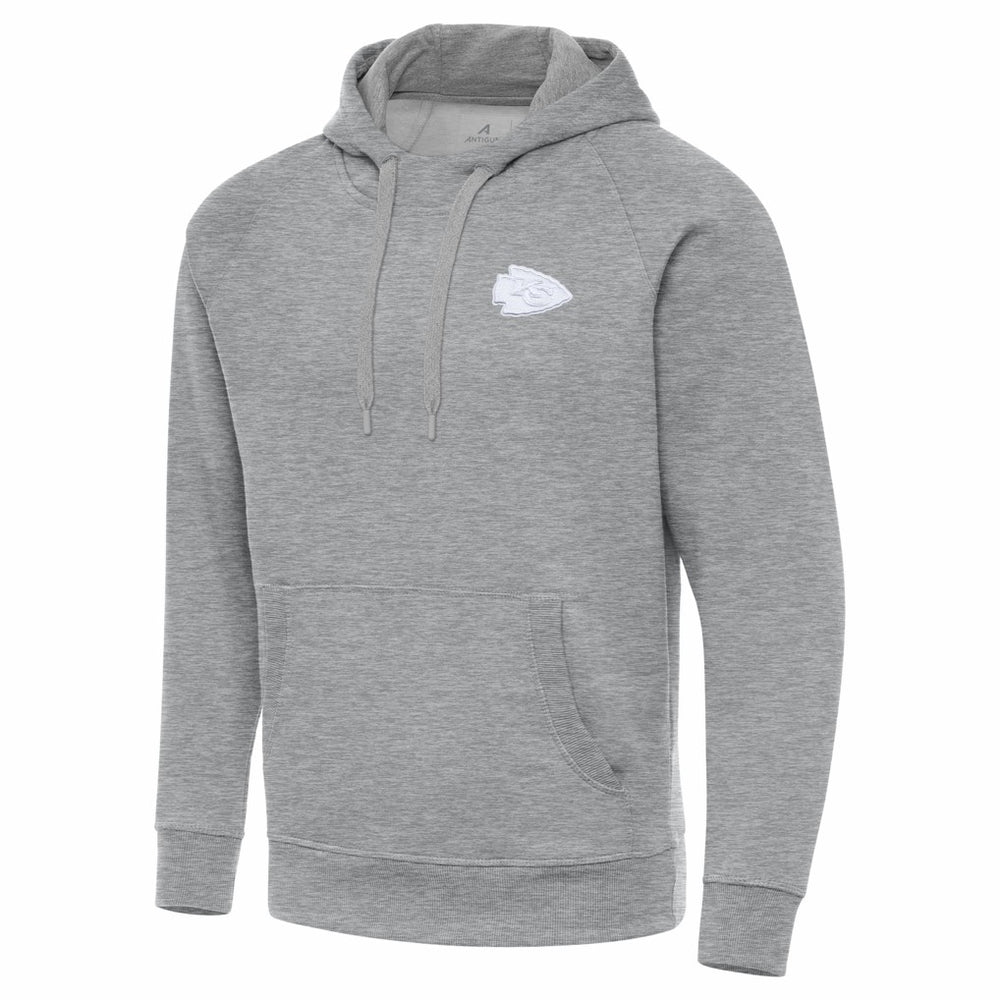 Kansas City Chiefs Antigua Victory Pullover Hoodie - Heather Gray Hoodies