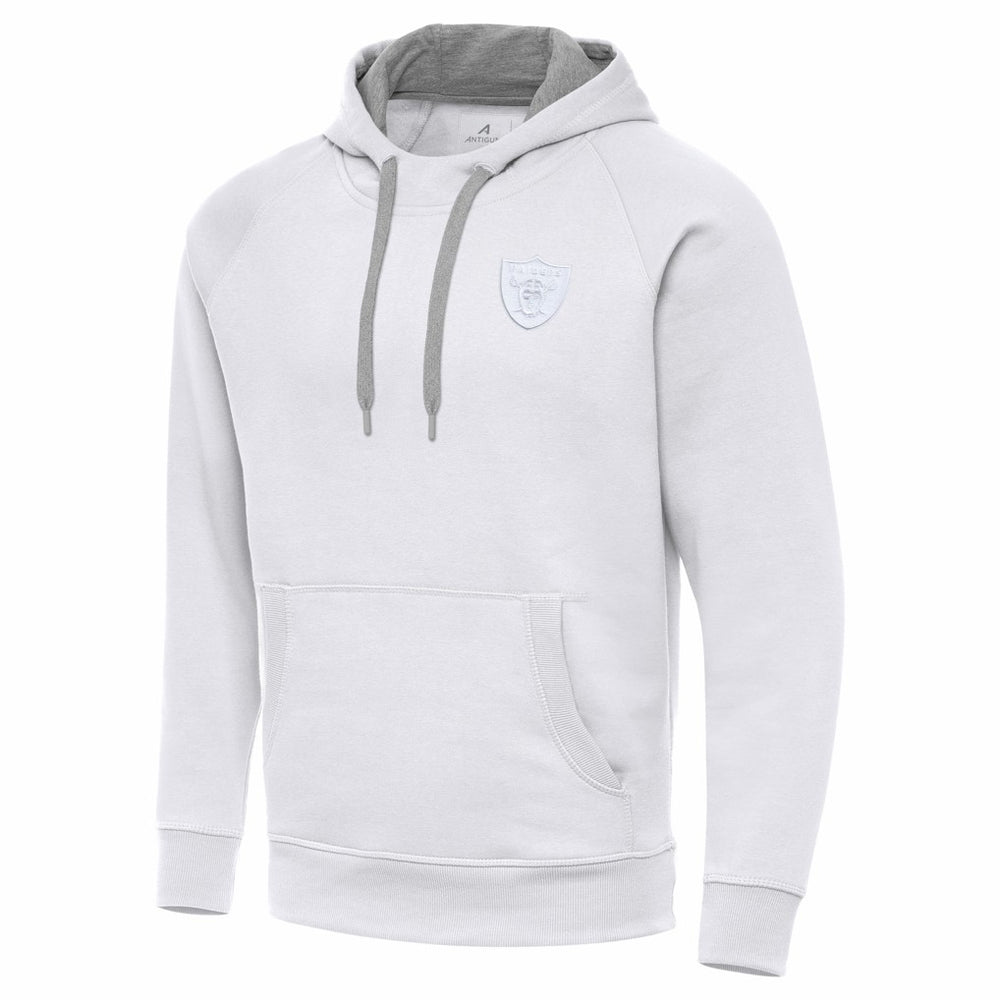 Las Vegas Raiders Antigua Victory Pullover Hoodie - White Hoodies