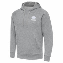 Green Bay Packers Antigua Victory Pullover Hoodie - Heather Gray Hoodies