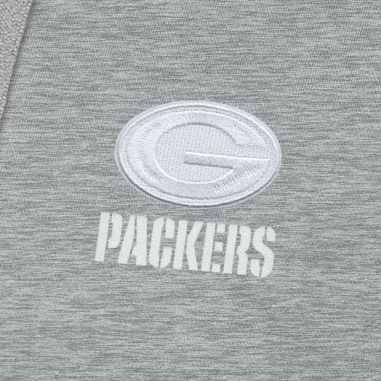 Green Bay Packers Antigua Victory Pullover Hoodie - Heather Gray Hoodies