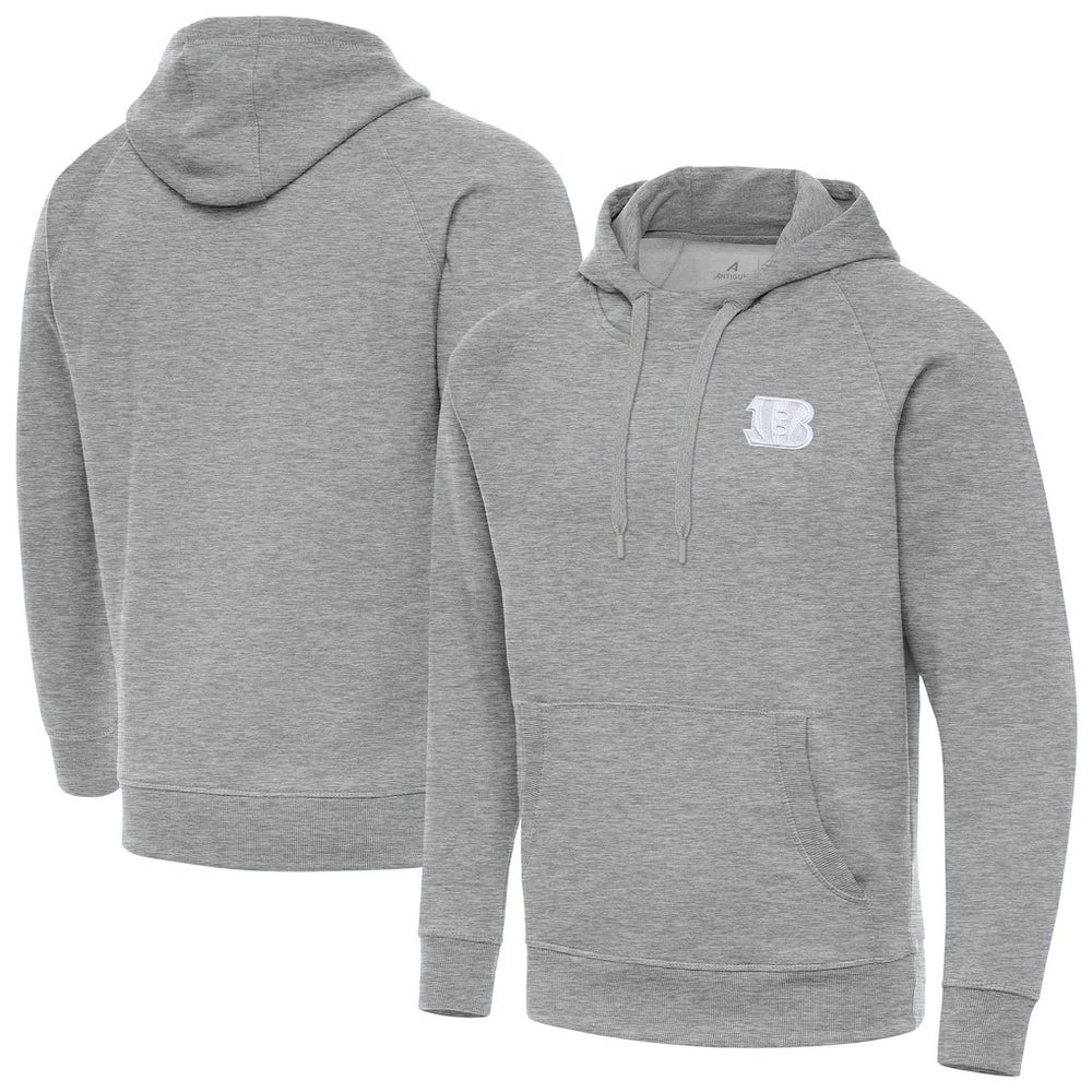 Cincinnati Bengals Antigua Victory Pullover Hoodie - Heather Gray Hoodies