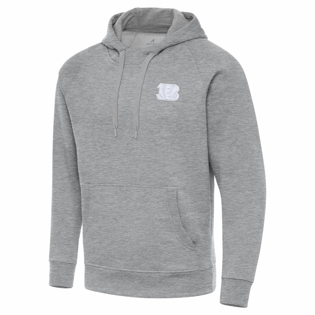 Cincinnati Bengals Antigua Victory Pullover Hoodie - Heather Gray Hoodies