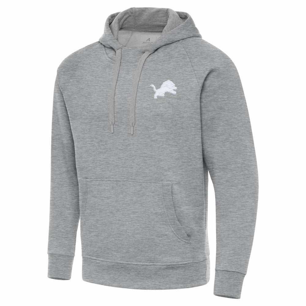 Detroit Lions Antigua Victory Pullover Hoodie - Heather Gray Hoodies