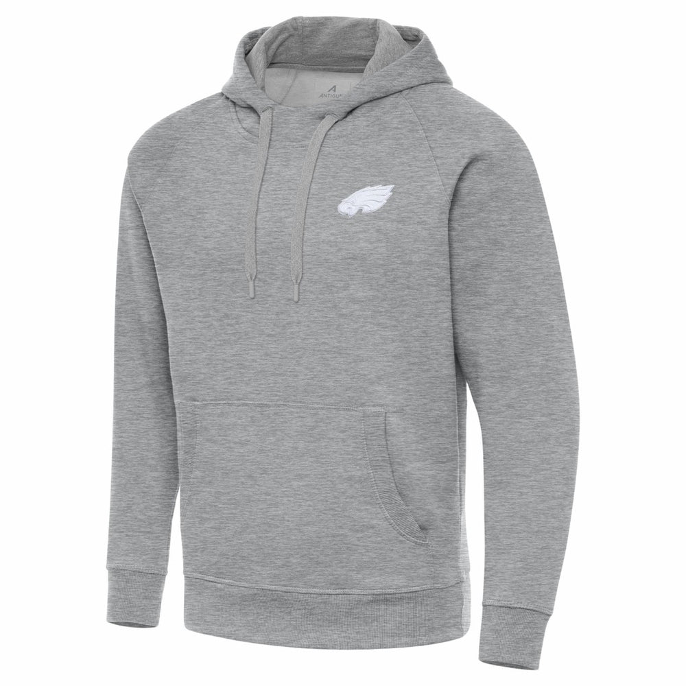 Philadelphia Eagles Antigua Victory Pullover Hoodie - Heather Gray Hoodies