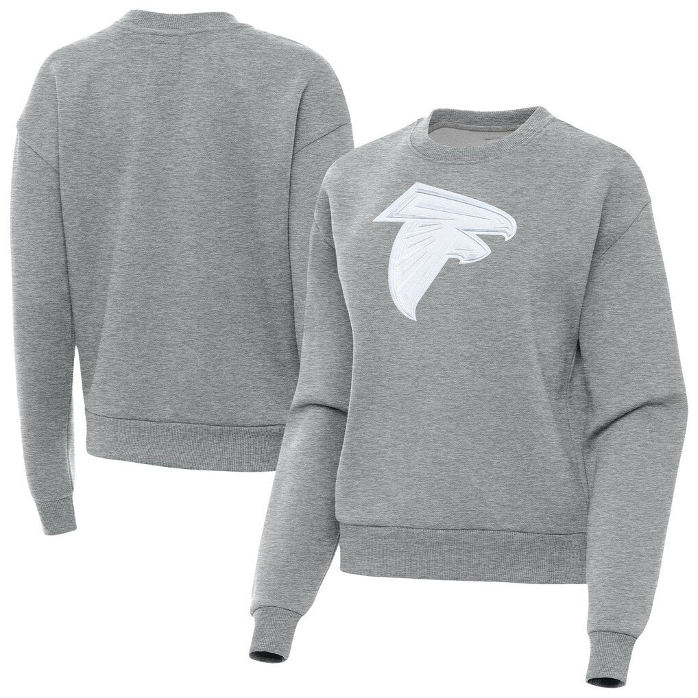 Atlanta Falcons Antigua Women's Victory Pullover Sweatshirt - Heather Gray Pullover