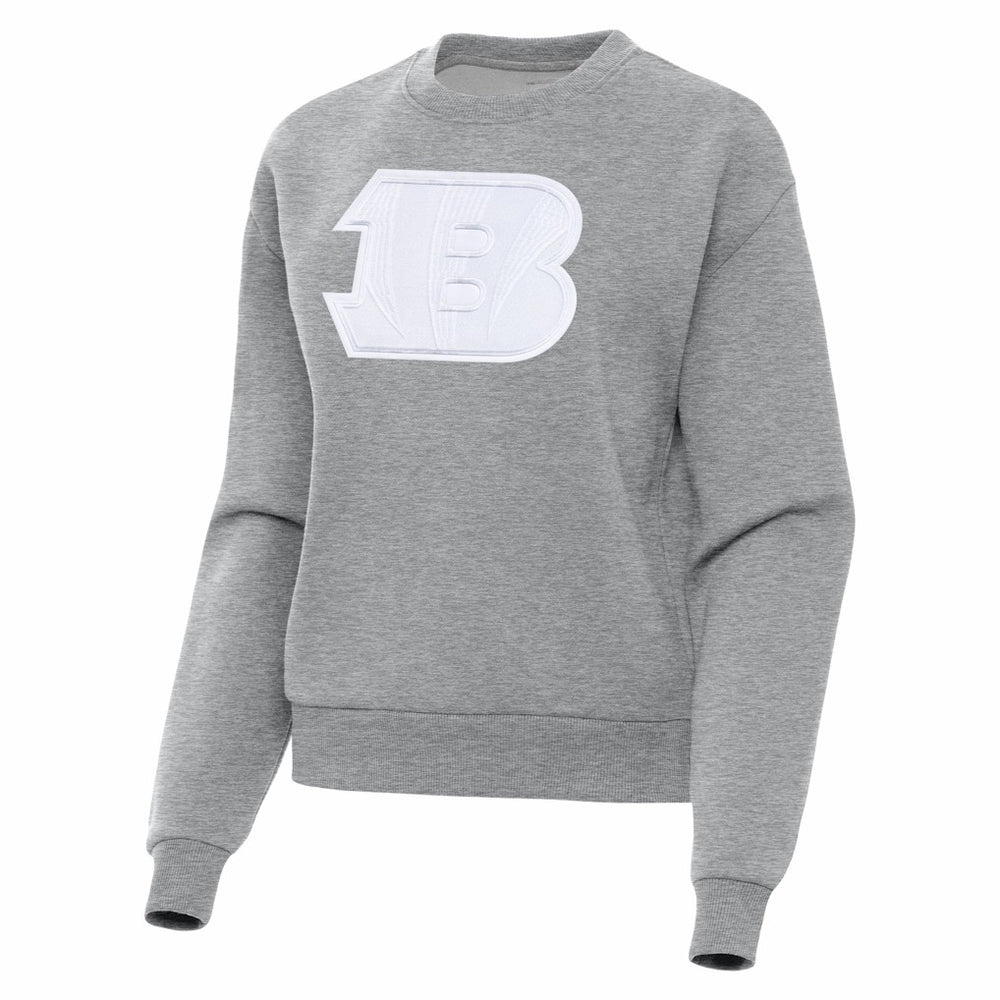 Cincinnati Bengals Antigua Women's Victory Pullover Sweatshirt - Heather Gray Pullover