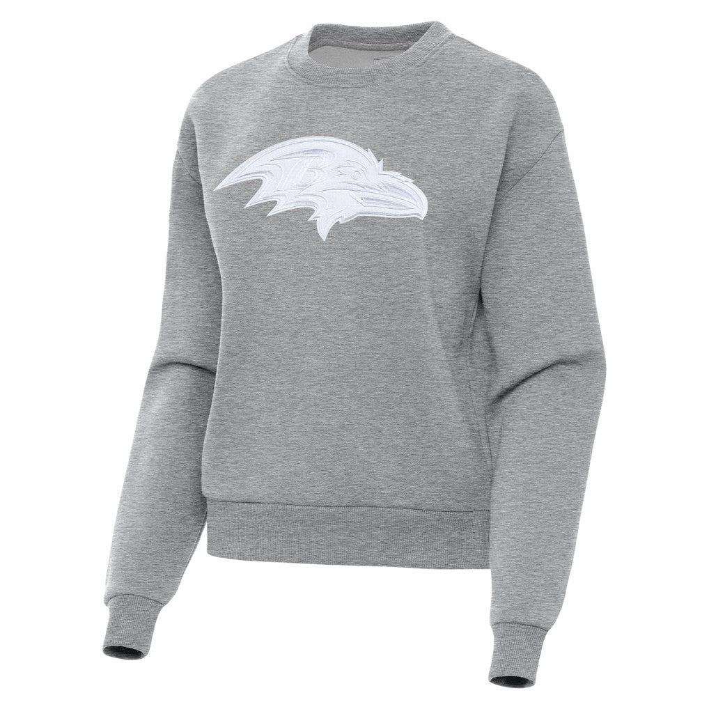Baltimore Ravens Antigua Women's Victory Pullover Sweatshirt - Heather Gray Pullover