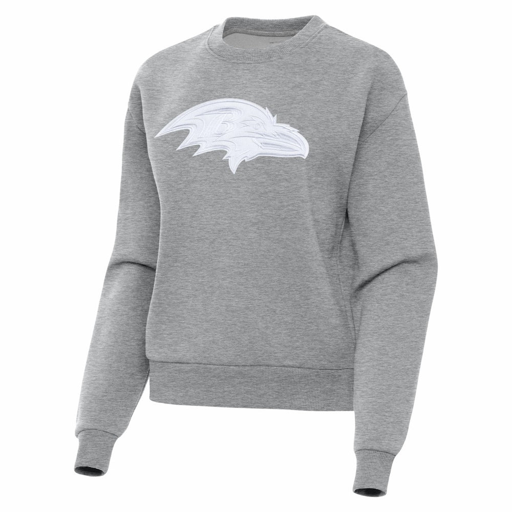 Baltimore Ravens Antigua Women's Victory Pullover Sweatshirt - Heather Gray Pullover