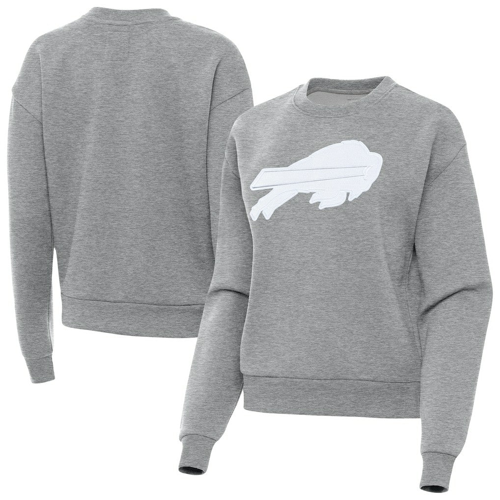 Buffalo Bills Antigua Women's Victory Pullover Sweatshirt - Heather Gray Pullover