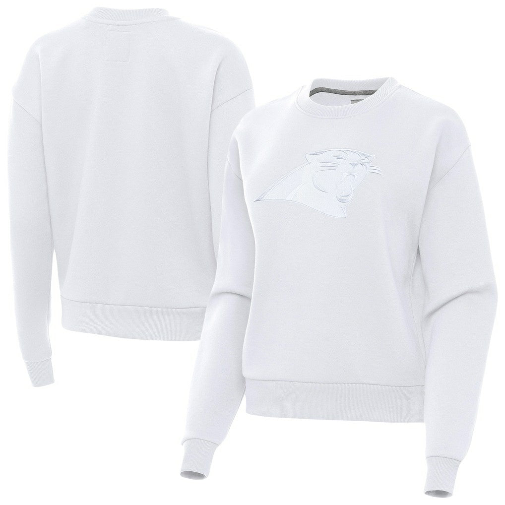 Carolina Panthers Antigua Women's Victory Pullover Sweatshirt - White Pullover