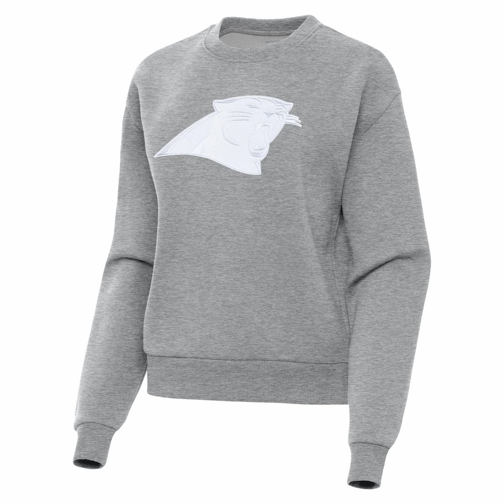 Carolina Panthers Antigua Women's Victory Pullover Sweatshirt - Heather Gray Pullover