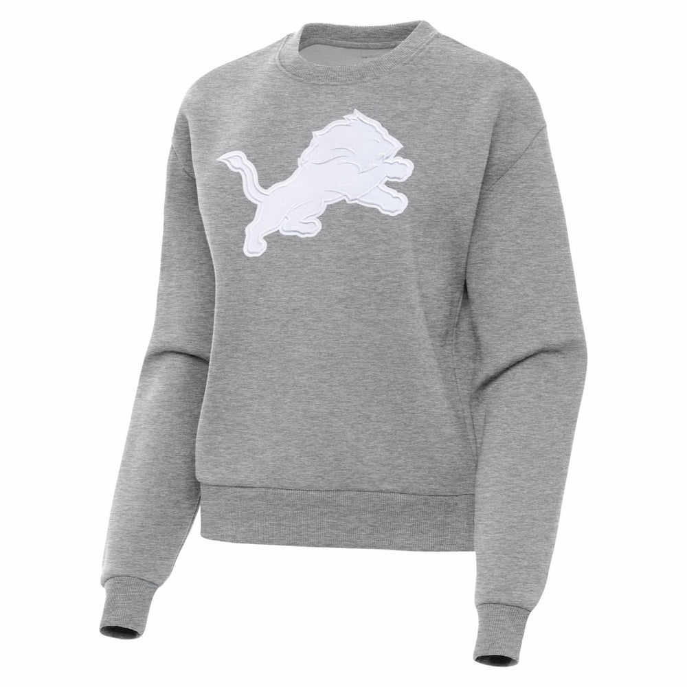 Detroit Lions Antigua Women's Victory Pullover Sweatshirt - Heather Gray Pullover