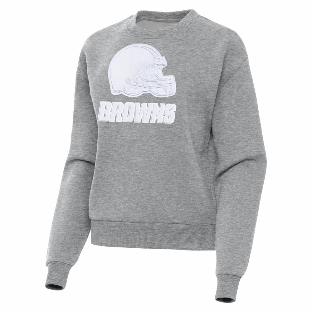 Cleveland Browns Antigua Women's Victory Pullover Sweatshirt - Heather Gray Pullover