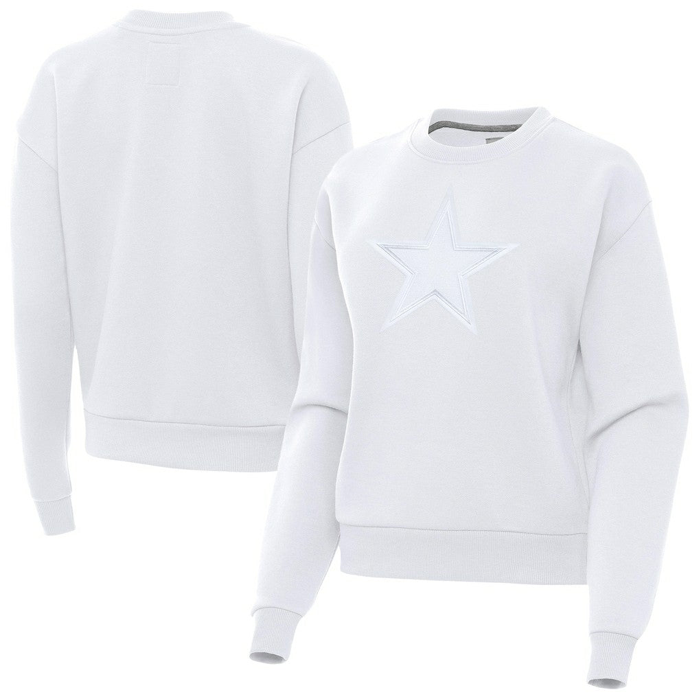 Dallas Cowboys Antigua Women's Victory Pullover Sweatshirt - White Pullover