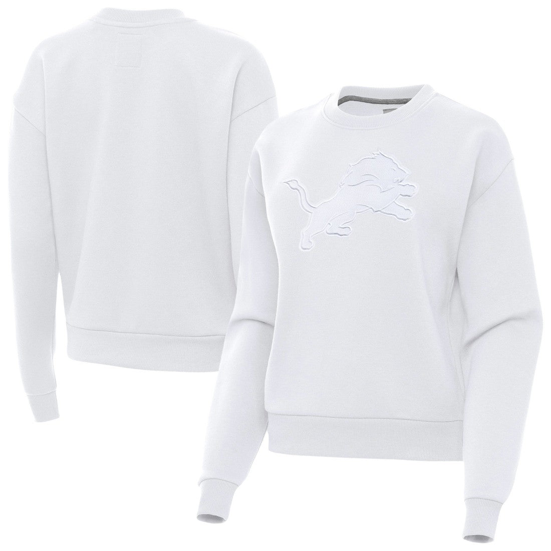 Detroit Lions Antigua Women's Victory Pullover Sweatshirt - White Pullover