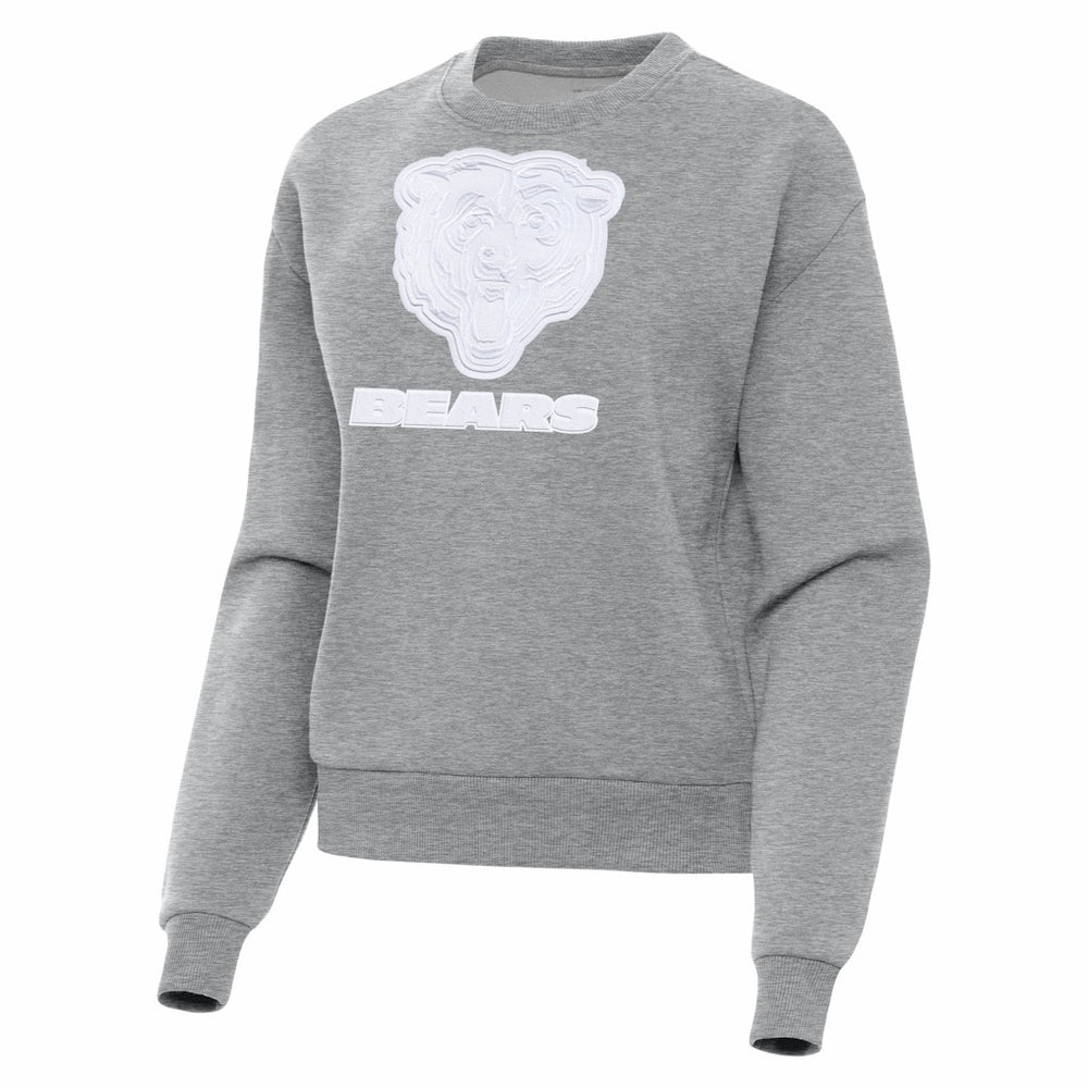Chicago Bears Antigua Women's Victory Pullover Sweatshirt - Heather Gray Pullover