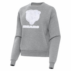 Chicago Bears Antigua Women's Victory Pullover Sweatshirt - Heather Gray Pullover
