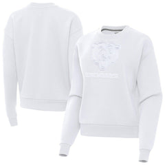 Chicago Bears Antigua Women's Victory Pullover Sweatshirt - White Pullover
