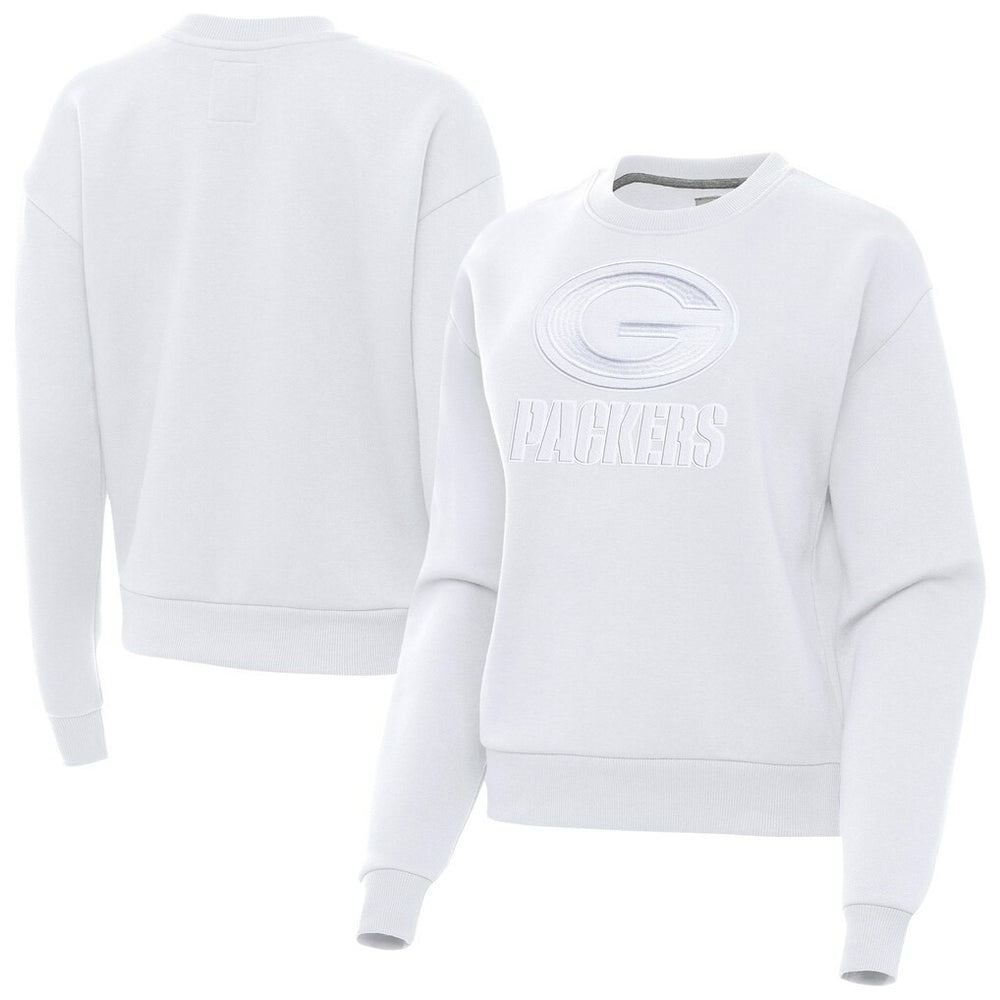 Green Bay Packers Antigua Women's Victory Pullover Sweatshirt - White Pullover