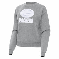 Green Bay Packers Antigua Women's Victory Pullover Sweatshirt - Heather Gray Pullover