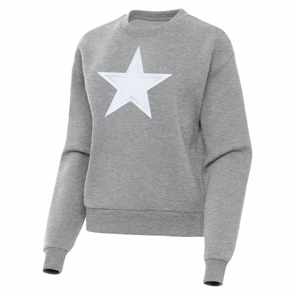 Dallas Cowboys Antigua Women's Victory Pullover Sweatshirt - Heather Gray Pullover