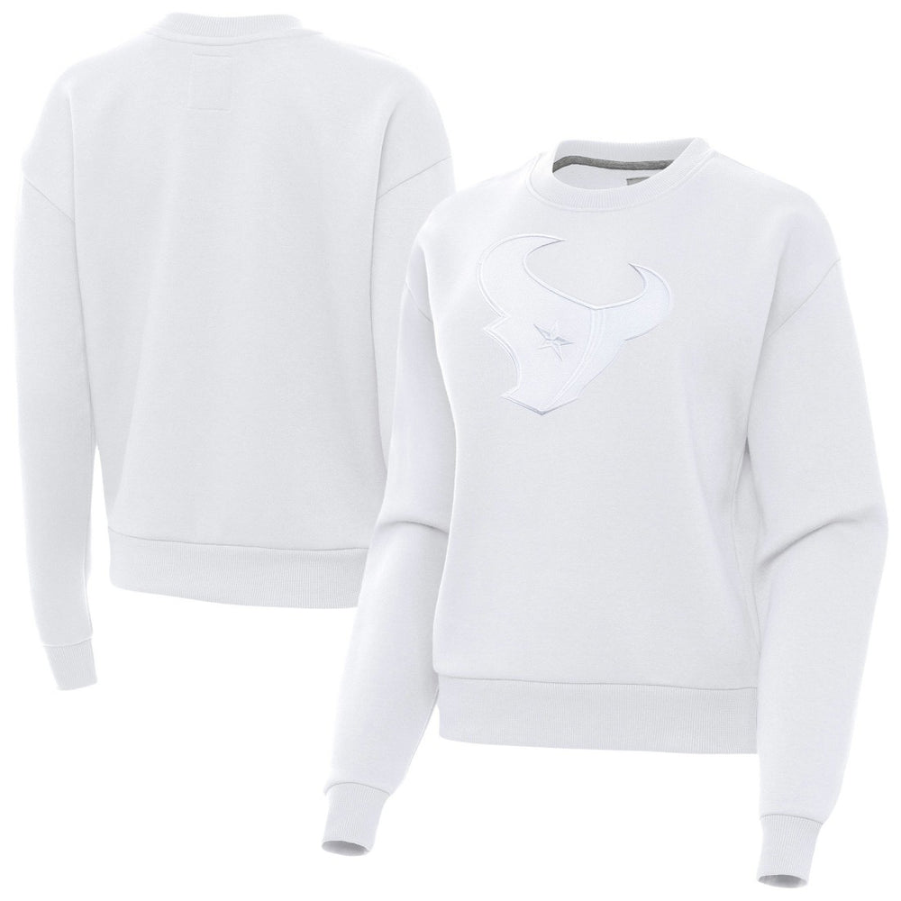 Houston Texans Antigua Women's Victory Pullover Sweatshirt - White Pullover