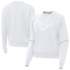 Houston Texans Antigua Women's Victory Pullover Sweatshirt - White Pullover
