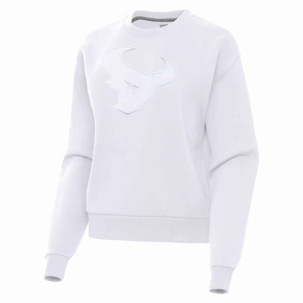 Houston Texans Antigua Women's Victory Pullover Sweatshirt - White Pullover