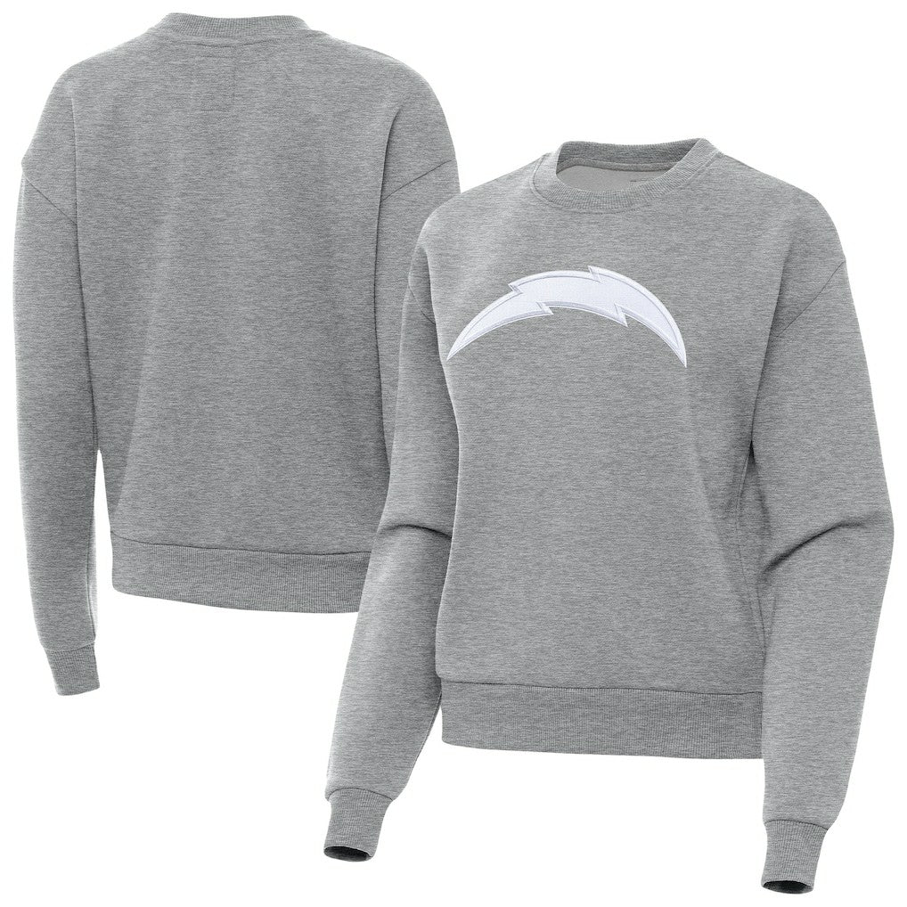 Los Angeles Chargers Antigua Women's Victory Pullover Sweatshirt - Heather Gray Pullover
