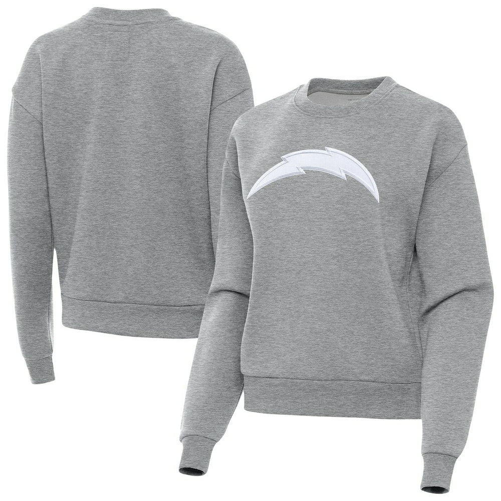 Los Angeles Chargers Antigua Women's Victory Pullover Sweatshirt - Heather Gray Pullover