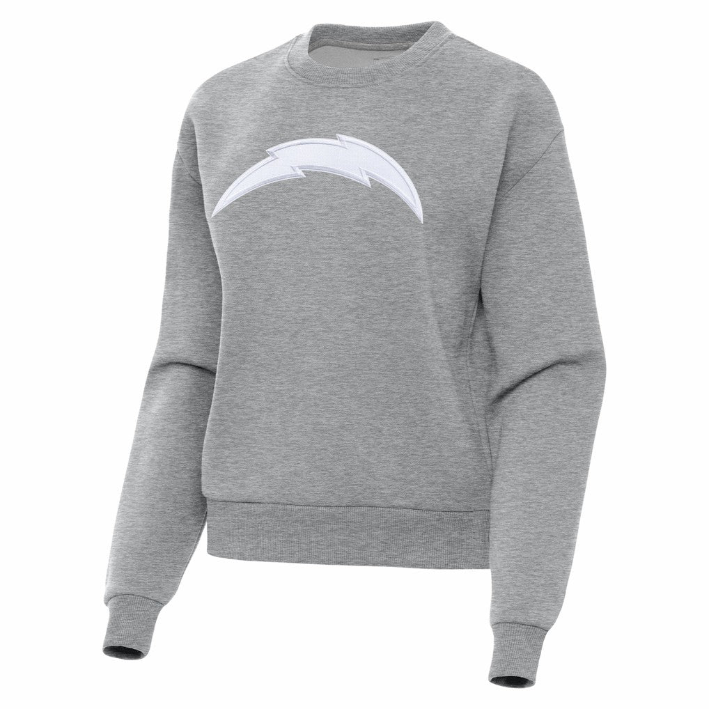 Los Angeles Chargers Antigua Women's Victory Pullover Sweatshirt - Heather Gray Pullover