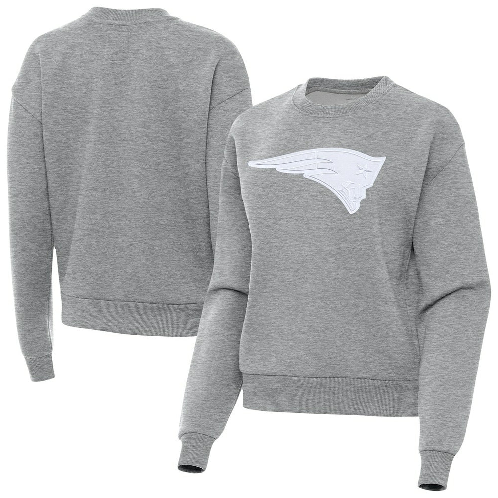 New England Patriots Antigua Women's Victory Pullover Sweatshirt - Heather Gray Pullover