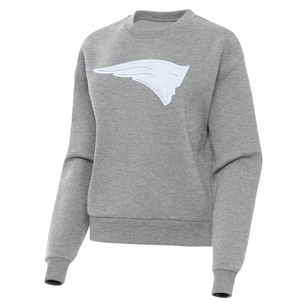 New England Patriots Antigua Women's Victory Pullover Sweatshirt - Heather Gray Pullover