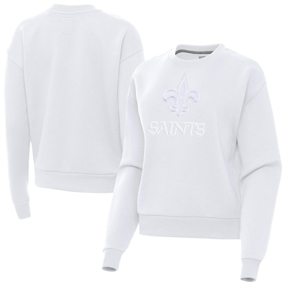 New Orleans Saints Antigua Women's Victory Pullover Sweatshirt - White Pullover