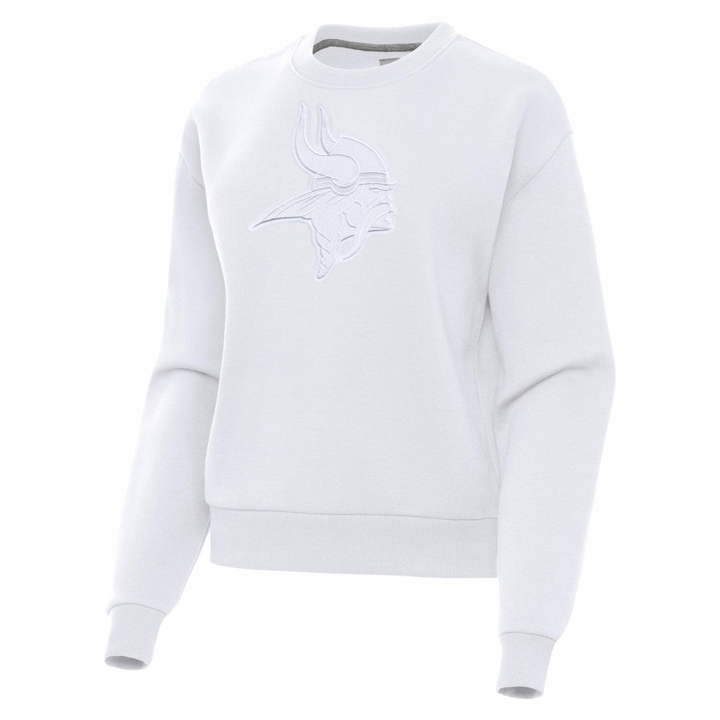 Minnesota Vikings Antigua Women's Victory Pullover Sweatshirt - White Pullover