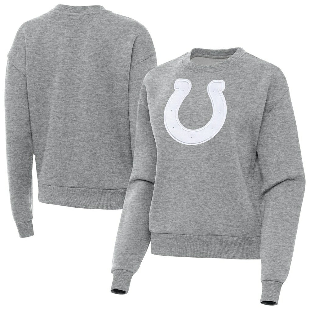 Indianapolis Colts Antigua Women's Victory Pullover Sweatshirt - Heather Gray Pullover